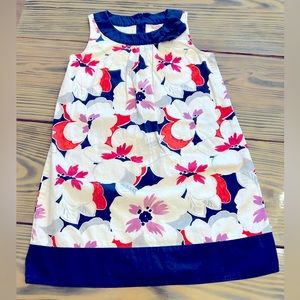 Gymboree Floral dress size 10 blue bow spring/summer dress